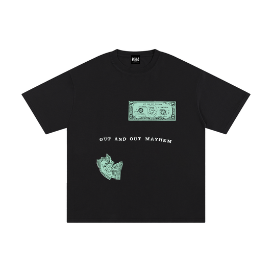 LIFE'S A BEACH MAYHEM DOLLAR T-SHIRT BLACK