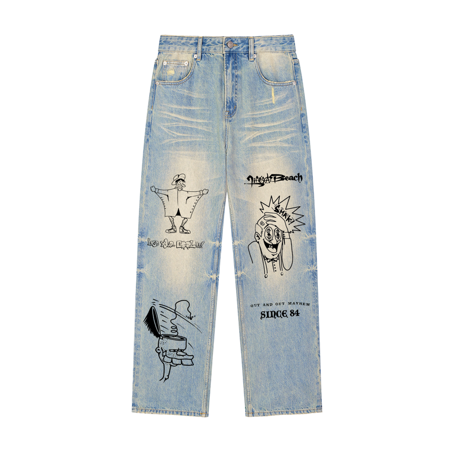 Lab Doodle jeans