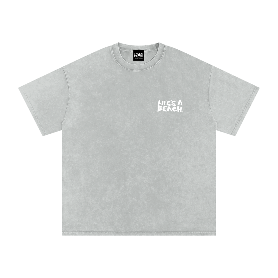 Snow Washed Oversized Cotton T-Shirt