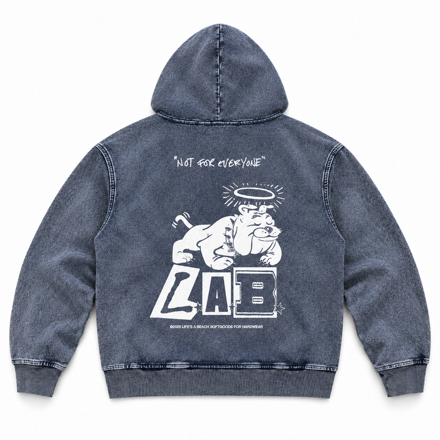 LAB BIG DAWG INIGO DYED ZIP HOOD