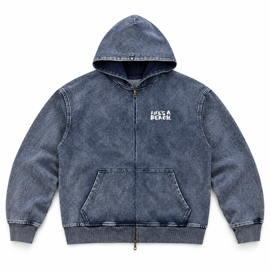 LAB BIG DAWG INIGO DYED ZIP HOOD