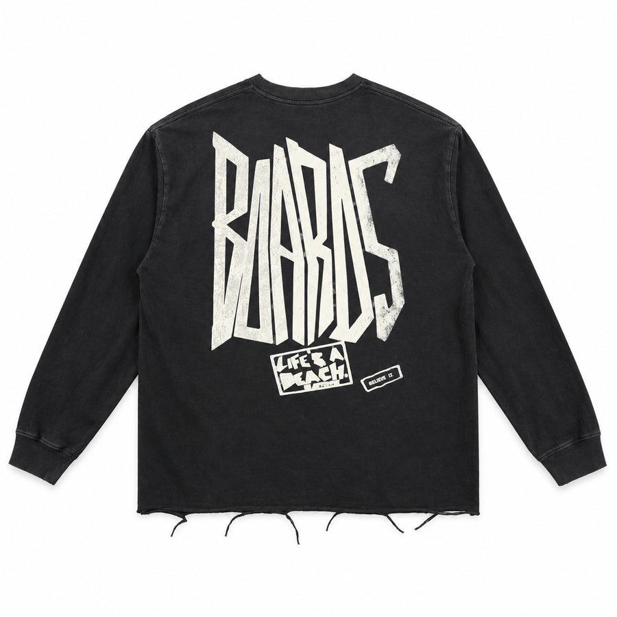 LAB BOARDS LONG SLEEVE RAW EDGE