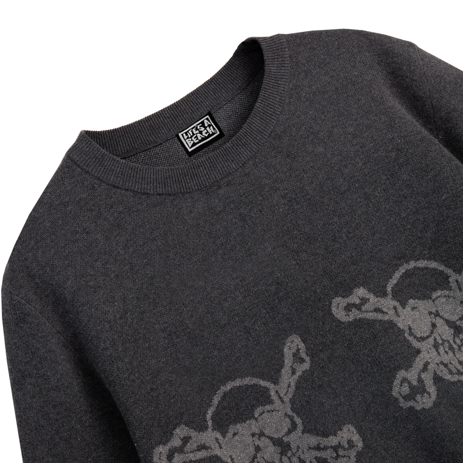 LAB SKULL KNIT CREW