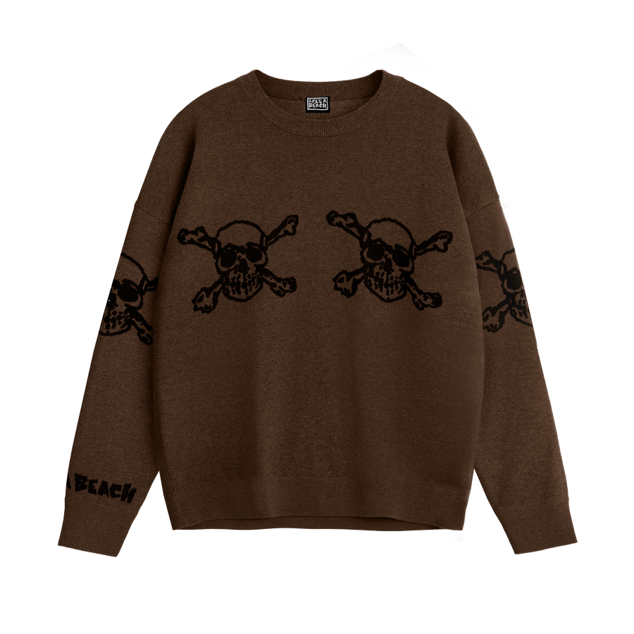 LAB SKULL KNIT CREW
