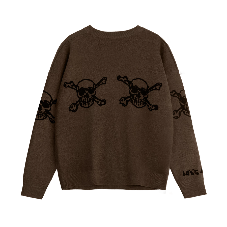 LAB SKULL KNIT CREW