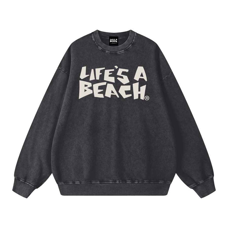 LAB OG LOGO CREW ACID WASH